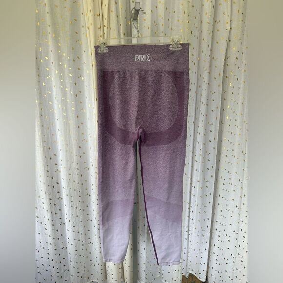 Victoria’s Secret Pink Seamless Workout Legging Lilac Ombre Athleisure L - Picture 5 of 7